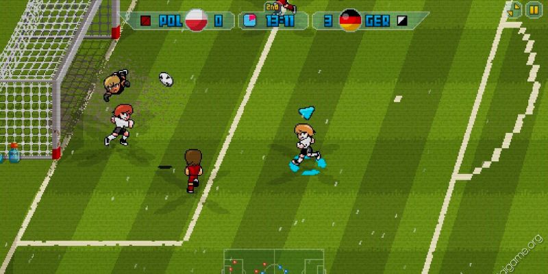 Giao diện của game Pixel Cup Soccer 17